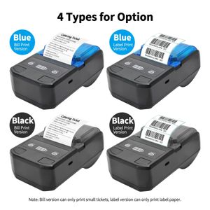 Imprimante thermique portative de reçu de 58mm sans fil BT Mini imprimante Mobile de position de billet de facture avec le Support de batterie rechargeable ESCPOS 240327