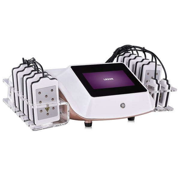 Portátil 650nm 14 Pads Lipo Laser Lipolaser Diodo Máquina de adelgazamiento Equipo de belleza Reducir la celulitis Sistema de grasa para la venta