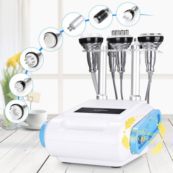 Portable 7-1 Unoisetion Cavitation Ultrasonic Vacuum RF Bio Cold Hammer Skin Tightening Facial Lifting Cellulite Removal Machine