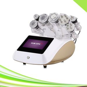 Portable 7 en 1 salon de spa cavitation ultrasonique rf amincissant le corps sculptant la machine de levage de bout à bout sous vide