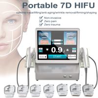 Portable 7D HIFU amincissant la machine de beauté à ultrasons à ultrasons à ultrasons focalisés d'intensité d'élévation de visage d'élévation de rides en retrait de la peau serrant la peau