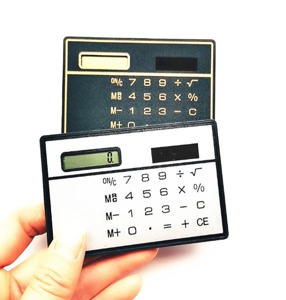 Portable 8 chiffres Ultra Thin Solar Power Calculators Credit Card Design Conception Calculatrice pour Business School2164455