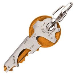 Draagbare 8 in 1 EDC-tool Outdoor Survival Camping Flesopener Wandelen Reddingsuitrusting Zakken Roestvrij stalen sleutelhanger Sleutelhanger Multifunctioneel gereedschap