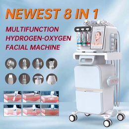 Machine portative 8 en 1 de Microdermabrasion Hydra, analyseur de peau, RF, Lifting du visage, pulvérisateur d'oxygène, nettoyage en profondeur, usage domestique