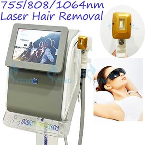 Máquina de depilación rápida láser de diodo portátil 808 755 1064nm mango de 12 barras para todos los tipos de piel blanca oscura reducción de cabello