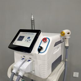 Draagbare 808nm Diode Laser Ontharing Huidverstrakking Pigment Remover 2 In 1 Pico Laser Picosecond Laser Tattoo Verwijdering Machine