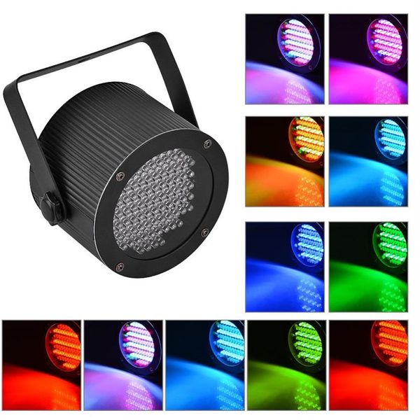 Portátil 86 RGB LED Luces de escenario Par Party Show DMX-512 Efecto de iluminación Proyector de foco de discoteca para boda Fiesta Bar Club DJ2921