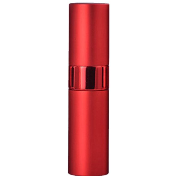 Flacon pulvérisateur rotatif Portable de 8ml, bouteilles de parfum en aluminium anodisé, tube de parfum de maquillage vide en verre de haute qualité