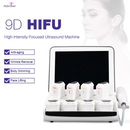 Portable 9D HIFU Anti-âge Machine lifting corps minceur élimination des rides traitement du visage HIFU équipement 11 lignes livraison gratuite