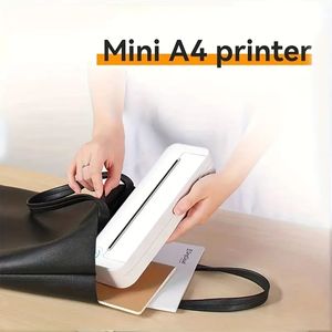 Imprimante A4 portable : imprimez des PDF, des impressions thermiques et davantage - Impression mobile USB à domicile et au travail avec batterie de grande capacité