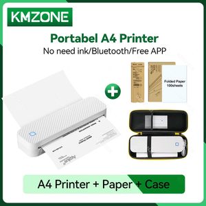 Portable A4 Thermal Printer Bluetooth PDF Excel Word Document Afdrukken Inktless Machine Roll Paper voor kantoor/werk/thuis/school 240430
