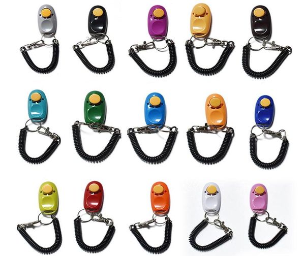 Clavage de clés et bracelets portables portables Clicker Clicker Multi Color Dog Training Outdoor Training Clicker Whistle DH06493363141