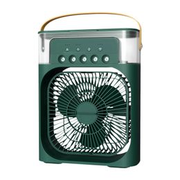 Ventilateur de climatiseur portable, ventilateur de refroidissement à air temporisé 5 en 1 de 900 ml avec 7 lumières de couleur 5 jets 3 vitesses