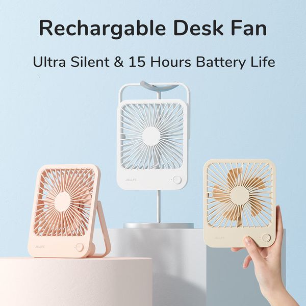 Refroidisseurs d'air portables JISULIFE Petit ventilateur de bureau Ventilateur de table ultra silencieux Ventilateur de refroidissement à débit d'air puissant rechargeable par USB avec ventilateur de bureaux à vent puissant à 4 vitesses 230314