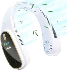 Draagbare luchtkoelers draagbare nekventilator usb wiederauflatbarrer 3-versnellingsbak 360 koel draagbare ventilator met ledscherm geschikt voor kochen officetravel outdoor y240422