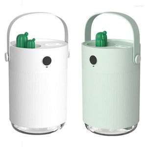 Diffuseur d'air portable humidificateur de cactus USB purificateur 1000ML brumisateur avec lampe pour chambre