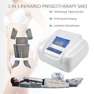 Máquina portátil de drenaje linfático de presoterapia con presión de onda de aire, Estimulador muscular con calefacción por infrarrojos lejanos, dispositivo de masaje para adelgazar corporal