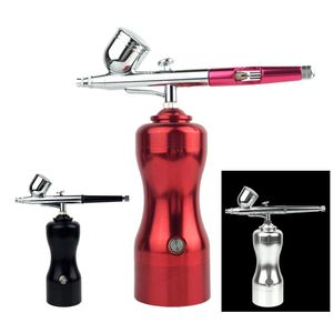 Draagbare airbrush set kleine spuitpomp penset luchtcompressor kit zuurstof inject machine huid vochtinbrengende rimpels