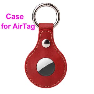 Portable Airtag Shell étui porte-clés en cuir PU Anti perte couverture étuis de téléphone portable pour Apple Location Tracker avec boucle
