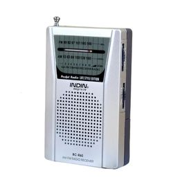 Portable AM ​​FM Radio BCR60 2AA -batterij bediende Pocket World Receiver met Ser Earphone 240506