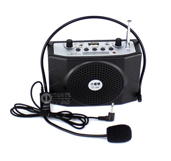 Amplificateur portable o mégaphone Mini haut-parleur Radio sans fil FM lecteur USB haut-parleur avec Microphone pour l'enseignement de la parole Guide touristique 8563084