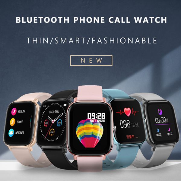 Reloj inteligente portátil android HD Full Touch Bluetooth Llamada Papel pintado personalizado Calculadora Calendario Pulsera de notificación SMS