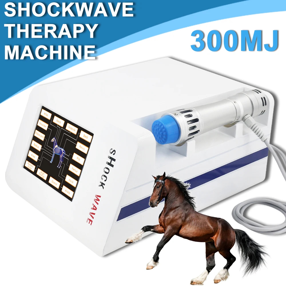 Animais portáteis Veterinaria Ondas de terapia de ondas de choque de onda de choque extracorporal para alívio da dor de cavalos Máquina