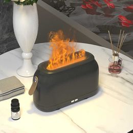 Difusor de Aroma portátil, humidificador ultrasónico USB de llama de simulación, humidificador de aire para oficina en casa, difusor de lámpara de llama de aromaterapia