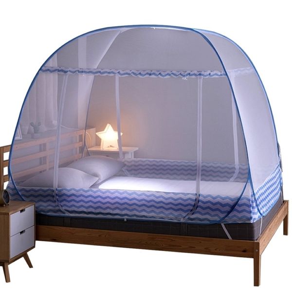 PORTABLE AUTOMATIQUE pop-up Mosquito Net Installation Étudiant pliable gratuit Bunk Netting Netting Tent Mosquito Net Home Decor Y200417 248S