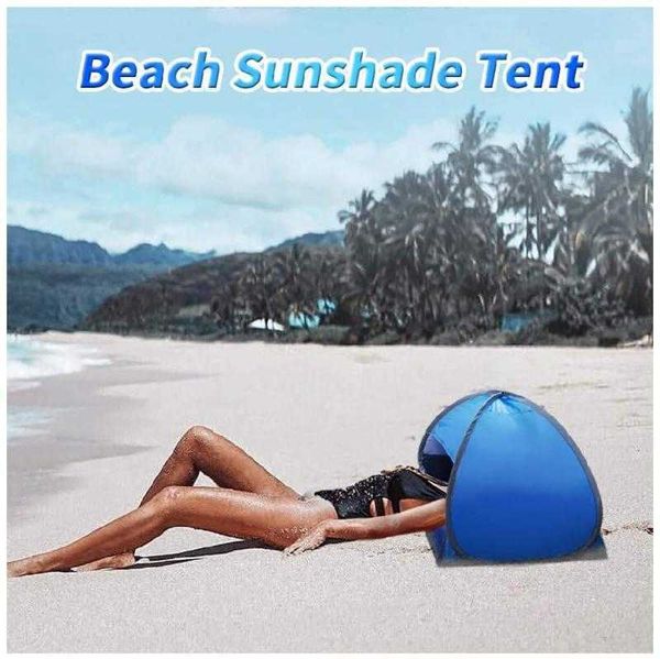 Portable Auvent Mini Tente Pop-up Abri Soleil Mini Tête Pop Up Tente Pare-Soleil De Haute Qualité Pour Plage Bain De Soleil Sable Prévention Y0706