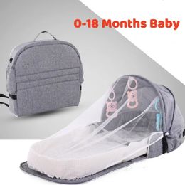 Draagbare Baby Baby Klamboes Tent Matras Bed Cover Reizen Opvouwbare Wieg Baby Baby Reizen Baby Klamboes Babybedje 240311