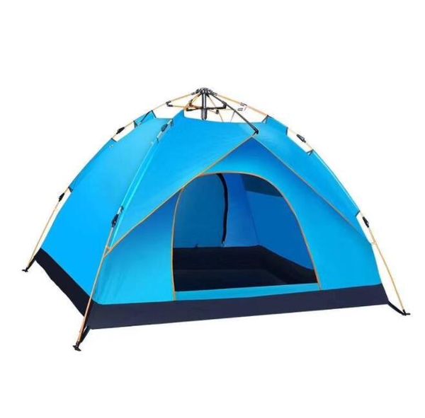 Tente de randonnée Portable étanche, tente de camping de randonnée en plein air, tente Pop-Up automatique pour famille en plein air pour 3 à 4 personnes