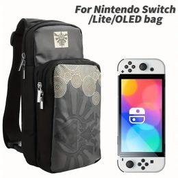 Draagbare tas voor Nintendo Switch/Lite/OLED draagbare tas, crossbody-tas, draagbare draagkoffer, waterdichte rugzak die crossbody-schouderborst gaming-tas draagt