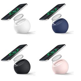 Support de charge en silicone magnétique en forme de boule portable pour Magsafe Apple IPhone 13 12 Pro max Aimant Chargeur sans fil Dock Station Holder