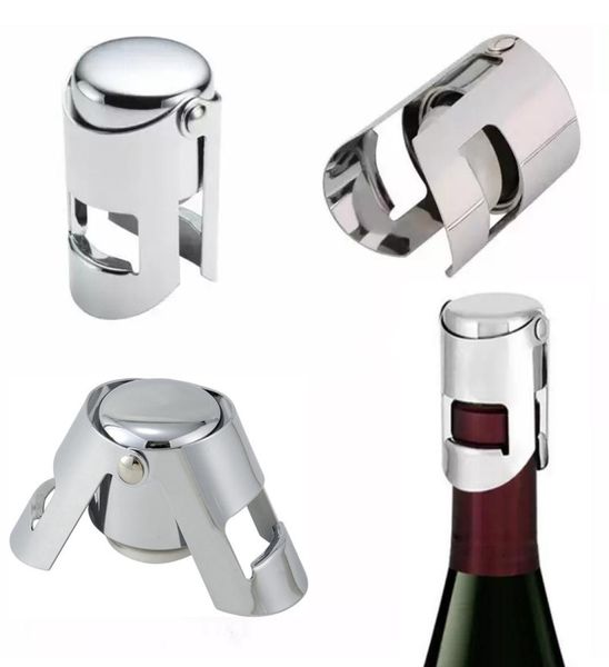 Outils de barre portables Bouchon de bouteille de vin de champagne Scellant en acier inoxydable scellé sous vide avec un joint étanche à l'air en silicone pur Profession5786684