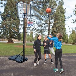 Draagbare Basketbalringstandaard met Wielen voor Kinderen Jeugd Verstelbare Hoogte 5.4ft - 7ft Gebruik voor Indoor Outdoor Basketbaldoelen Speelset
