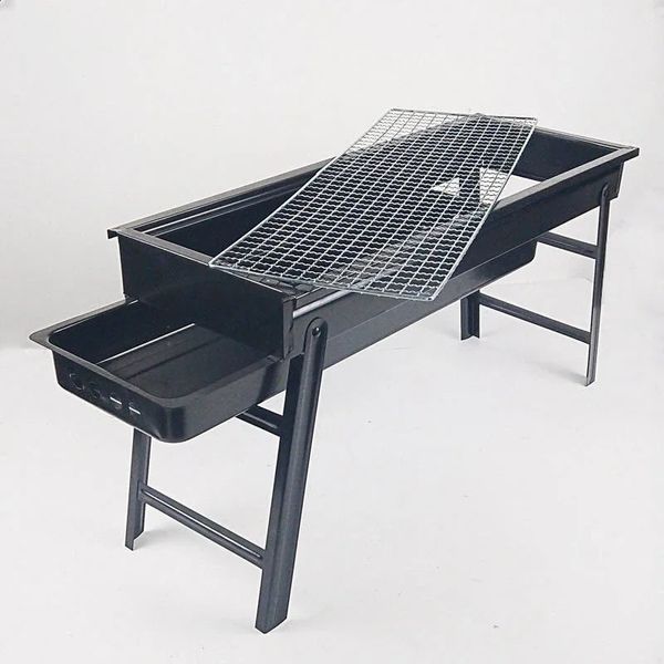 Barbecue Portable, four pliant de Camping, poêle à charbon d'extérieur pliable, bureau de pique-nique, outil de cuisine, 240223