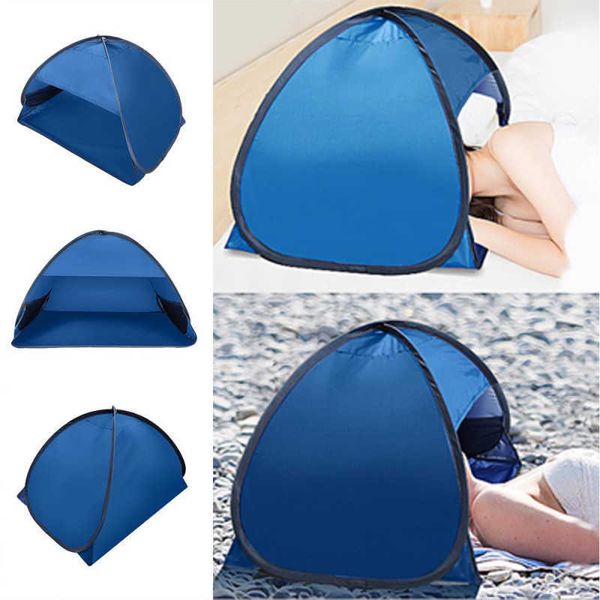 Portable Tente De Plage Oreiller Petite Protection Solaire Pliante Tente Personnelle Pare-Soleil Auvent Preuve Du Vent Mini Plage Parapluie Tente Y0706