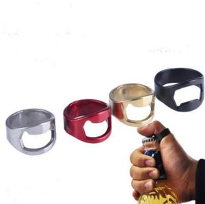 Portable Beer Thumb Bottles Opener Unique Stainless Steel Finger Ring For Men Fashion Punk Color Creativity Decoration Jewelry