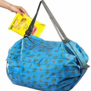 Sac de boutique pliant portable sac à épicerie réutilisable pliable sac à main épicerie de voyage de supermarché de supermarché x3fa #