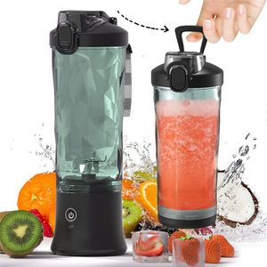 Mélangeur portable Smoothie Maker Mélangeur personnel étanche 600 ml Mélangeur sur socle rechargeable USB avec six lames