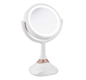 Lecteur de musique Bluetooth portable LED double face 360 Vanity Makeup Mirror Clom Raser Mirror 5x Magnification 7025917