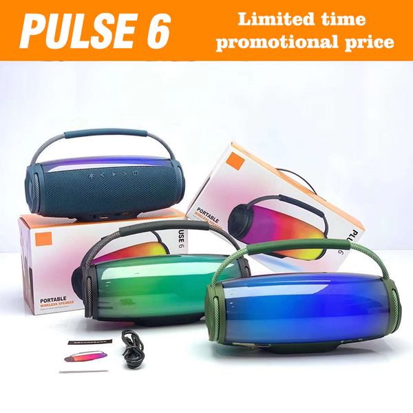 Haut-parleur Bluetooth Portable PULSE 6 haut-parleur Bluetooth sans fil couleur éblouissante effet de lumière effet de basse lourde haut-parleur extérieur