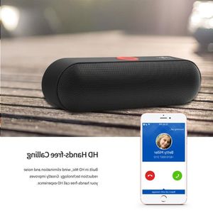 Haut-parleur Bluetooth portable avec haut-parleur double pilote, 12 heures de lecture, caisson de basses audio HD, haut-parleurs sans fil avec micro Qeumi