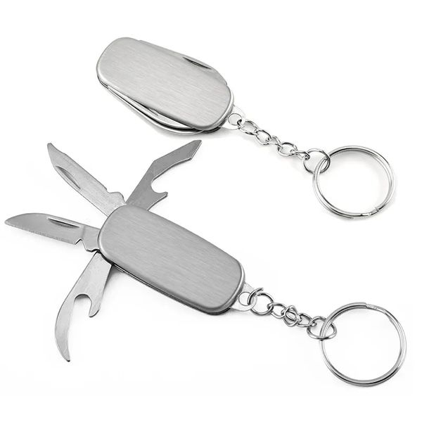 Ouvre-bouteille Portable, porte-clés, Mini couteau pliant, porte-clés multifonctionnel, porte-clés