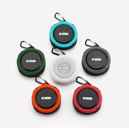 Draagbare C6 Waterdichte Spreker Outdoor Sport Draadloze Bluetooth Luid Speaker Audio FM met Sucker Hook gratis verzending