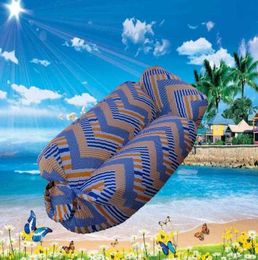 draagbare Camouflage outdoor Lounge Slaapzak Regenboogkleur Lazy Opblaasbare bank snel opblaasbare Slaapzakken Zitzak strandwandeltas