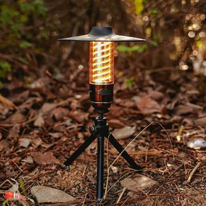 Portable Camping Light 3 Modes d'éclairage Camping Lantern USB Tente imperméable rechargeable lampe de poche LED extérieure 240407