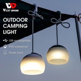 Luz de camping portátil USB gancho recargable linterna de camping ajustable al aire libre luces de tienda impermeables lámpara de mesa de emergencia 240312