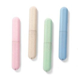 Draagbare snoepkleur tandenborstel houder doos eco -vriendelijke tandenborstels kas buiten reis hotel badkamer benodigdheden zz